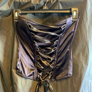 Strapless corset bustier